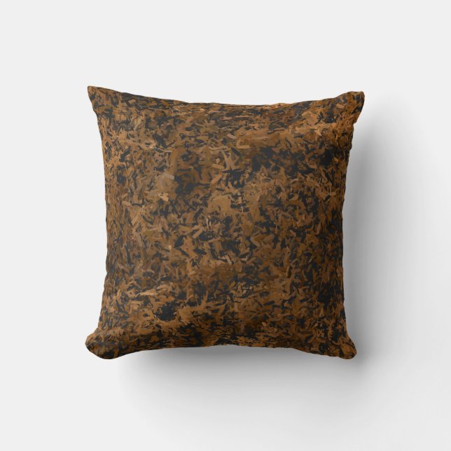 Almofada Chips Rustic Brown Wood (Frente)