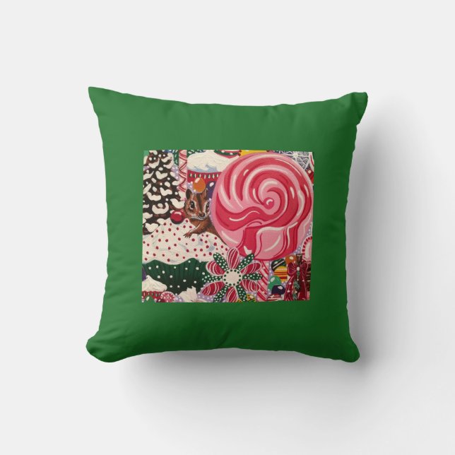 Almofada Chipset do Cupcake de Natal (Frente)