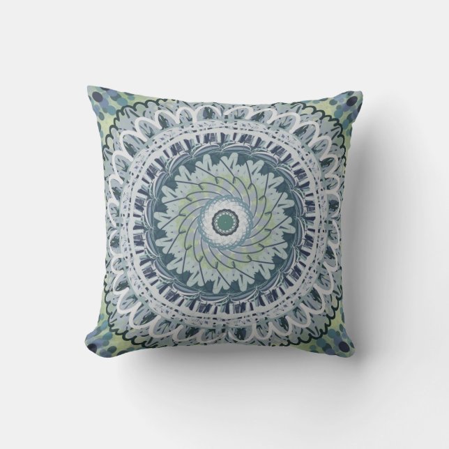 Almofada Chique Bohemiano Mandala Dot Art Design (Frente)