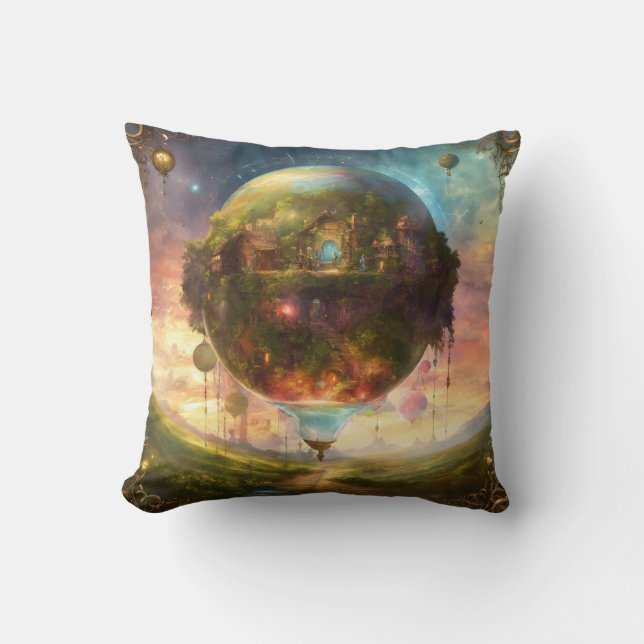 Almofada Chique Dreamy Mist: Uma mistura romântica de Vinta (Frente)