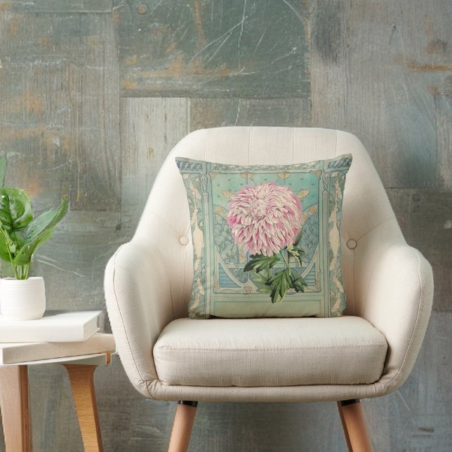 Almofada Chique Turquoise Cromossoma Frio-Cristântemo (Criador carregado)