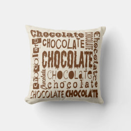 Almofada Chocolate Amantes Font Jumble Square Travesseiros
