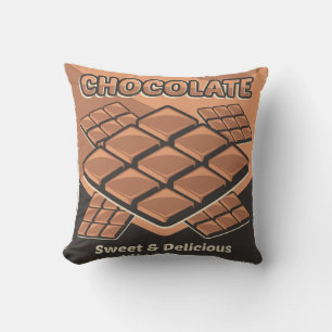 Almofada Chocolate Castanho Suave Clássico Retroativo Vinta