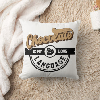 Almofada Chocolate é a minha língua de amor