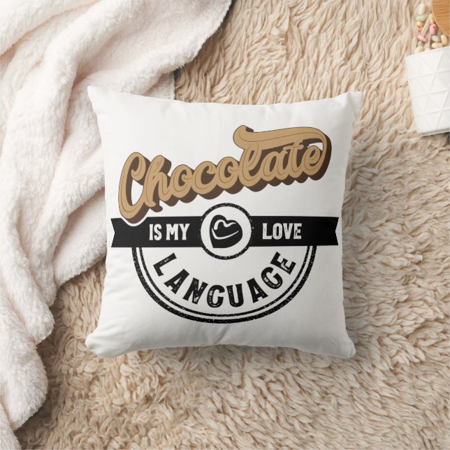 Almofada Chocolate é a minha língua de amor (Cobertor)