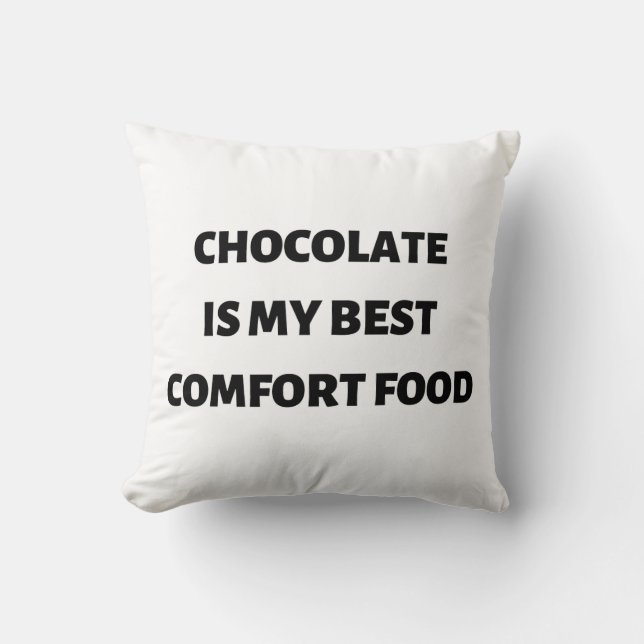 Almofada Chocolate é minha melhor comida de conforto (Frente)