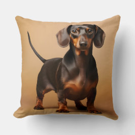 Almofada Chocolate e Tan Dachshund Dog
