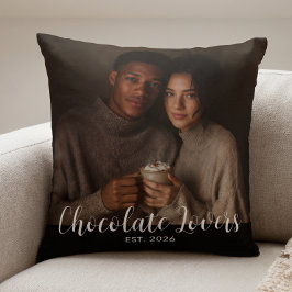 Almofada Chocolate Lovers Couple Established Photo Gift