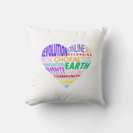 Almofada Choir of the Earth Word Cloud