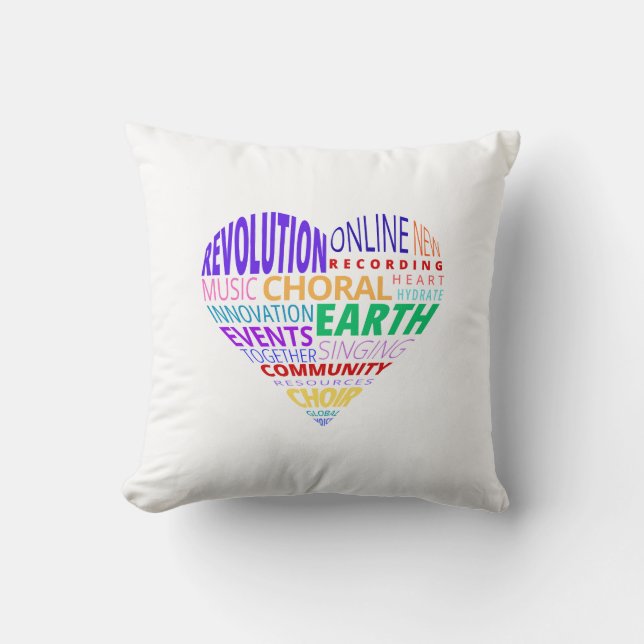 Almofada Choir of the Earth Word Cloud (Frente)