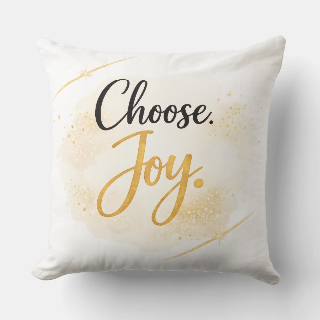 Almofada Choose Joy Throw Pillow (Frente)
