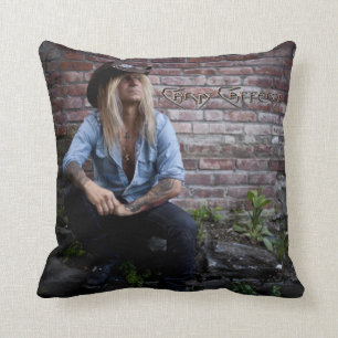 Almofada Chris Caffery Sentado por Brick Wall Travesseiro d