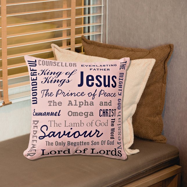 Almofada Christian Dezessete Nomes de Jesus (Criador carregado)