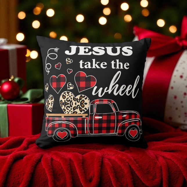 Almofada Christian - Jesus Take the Wheel - Christmas (Criador carregado)