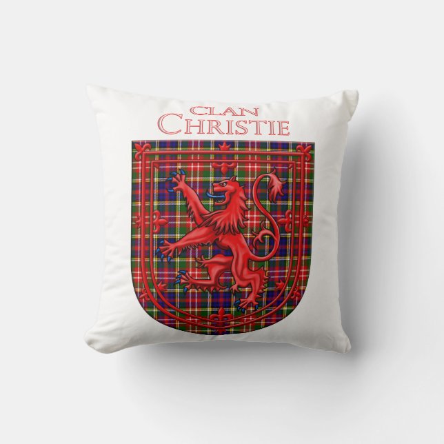 Almofada Christie Tartan Scottish Xadrez Lion Rampant (Frente)