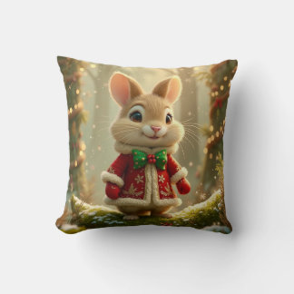 Almofada Christmas Bunny Throw Pillow