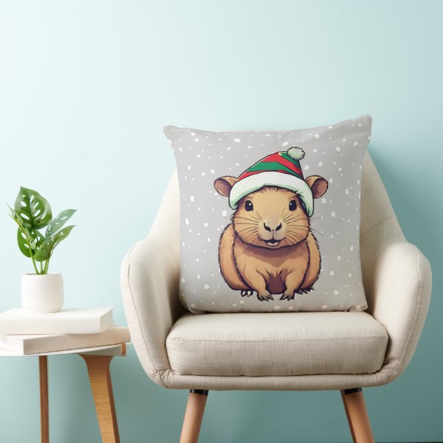 Almofada Christmas Capybara (Cadeira)