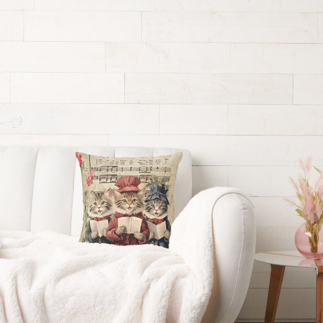 Almofada Christmas Caroling Cats (Sofá)