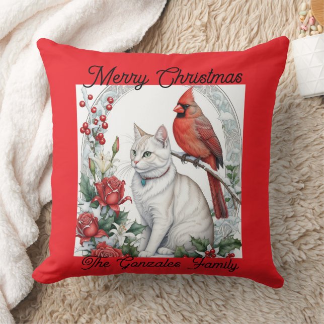 Almofada Christmas Cat Throw Pillow (Cobertor)