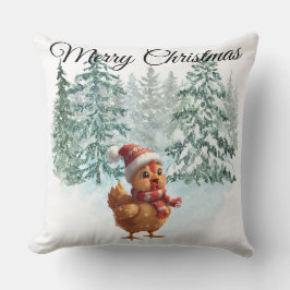 Almofada Christmas Chicken Throw Pillow