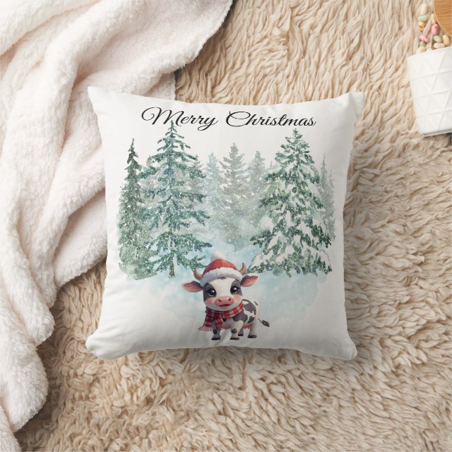 Almofada Christmas Cow Throw Pillow (Cobertor)