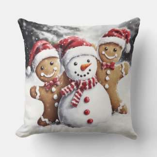 Almofada Christmas Gingerbread Throw Pillow