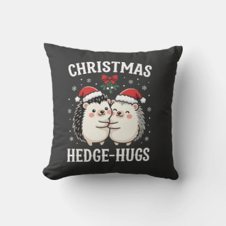 Almofada Christmas Hedge-Hugs Cute Hedgehog Holiday