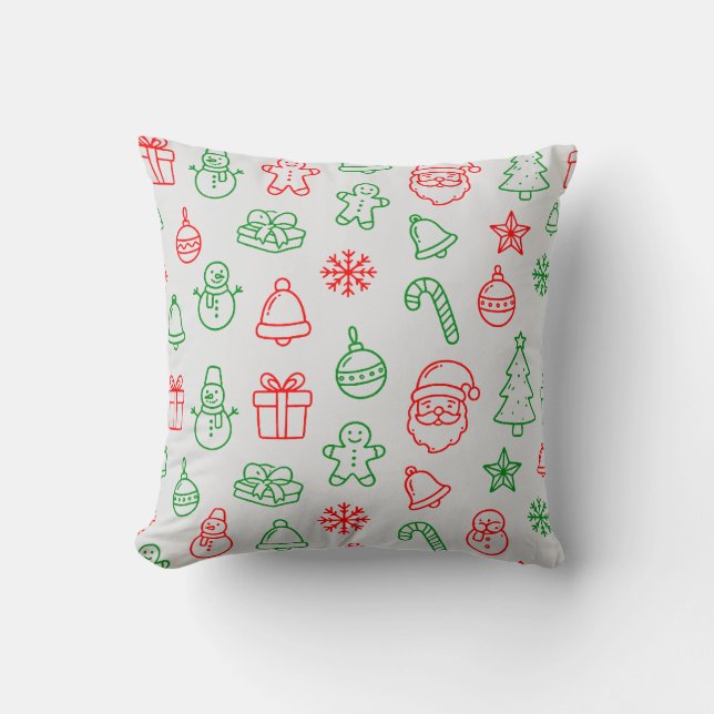 Almofada christmas holiday icon pattern celebration (Frente)