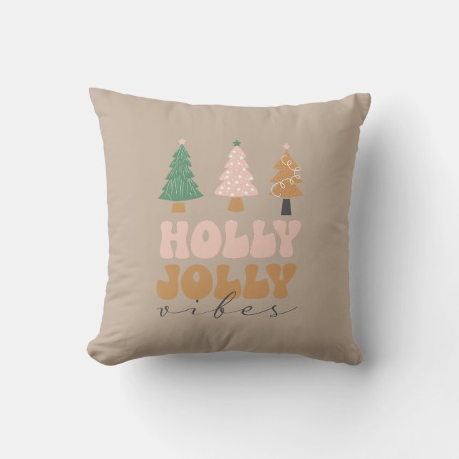 Almofada Christmas Holly Jolly Vibes (Frente)