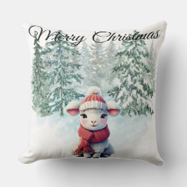 Almofada Christmas Lamb Throw Pillow