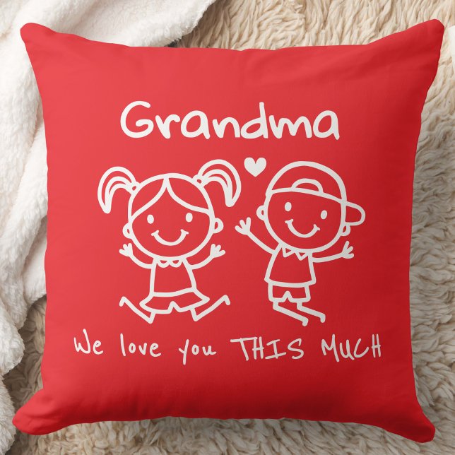 Almofada Christmas Love You Grandma Fun Graphic Gift (Criador carregado)