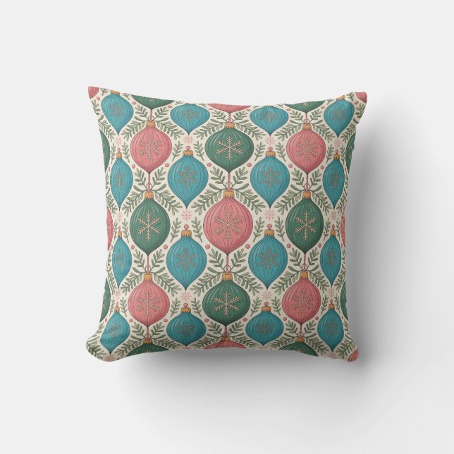 Almofada Christmas Pattern Throw Pillow (Frente)