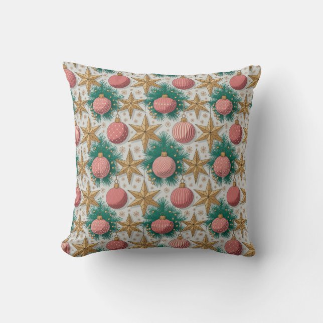 Almofada Christmas Pattern Throw Pillow (Frente)