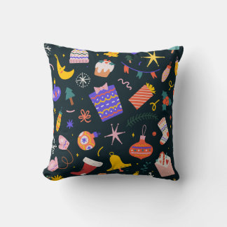 Almofada christmas patterned cushion gifts, bells and socks