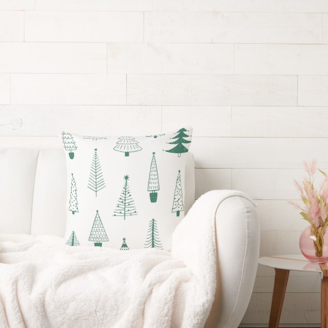 Almofada Christmas Pillow with Stylized Trees (Sofá)