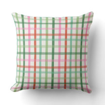 Christmas Plaid - Green Pink & White