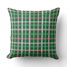 Christmas Plaid - Green Pink & White