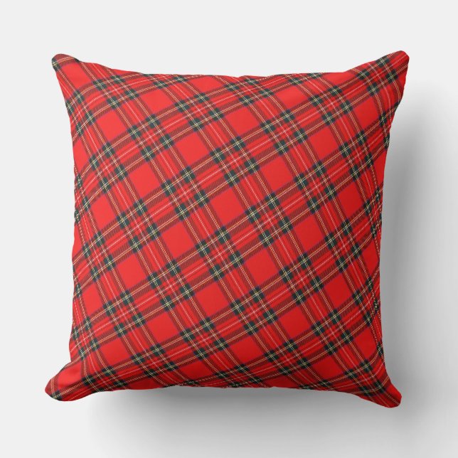 Almofada Christmas Plaid Pattern  (Frente)