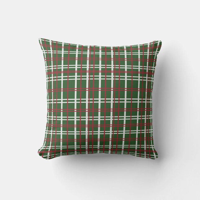 Almofada Christmas Plaid Red, Green, White (Frente)