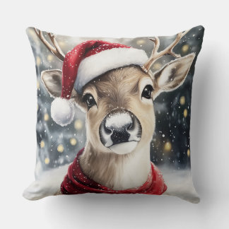 Almofada Christmas Reindeer Throw Pillow