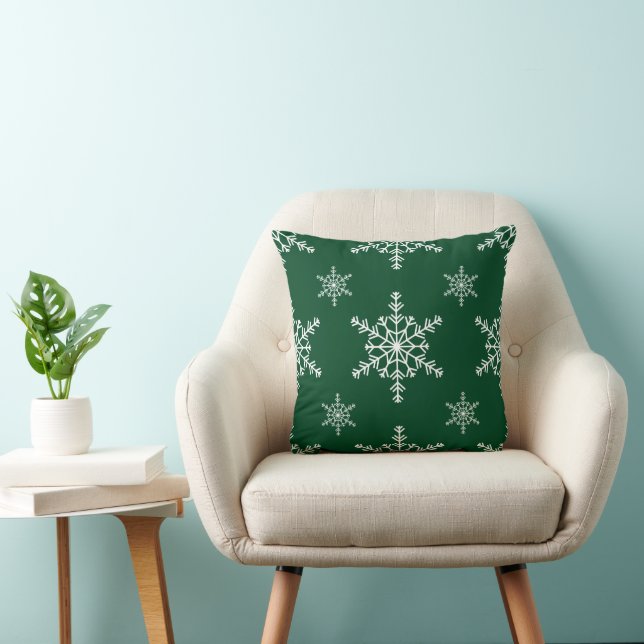 Almofada Christmas Snowflakes Throw Pillow (Cadeira)