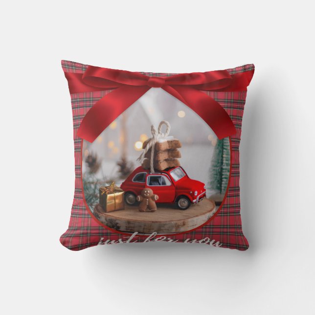 Almofada Christmas Throw Cushion - Cozy Holiday Pillow for  (Frente)