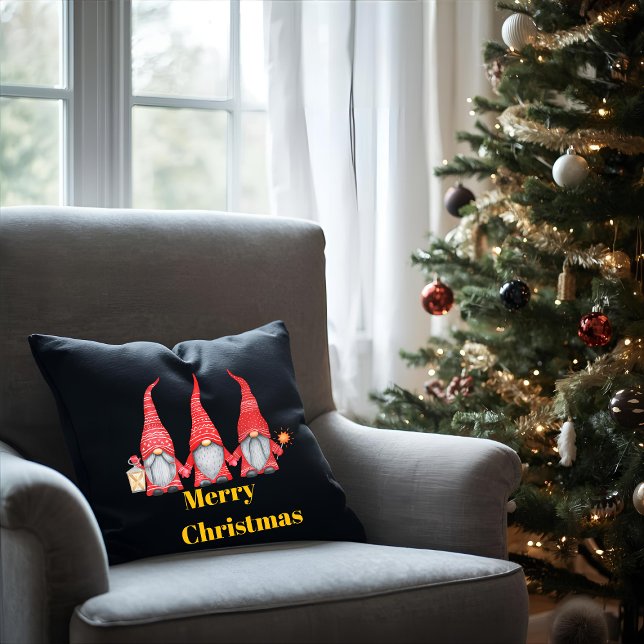 Almofada Christmas Throw Pillow with Gnome (Criador carregado)