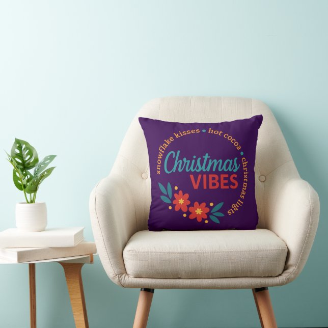 Almofada Christmas Vibes Throw Pillow (Cadeira)