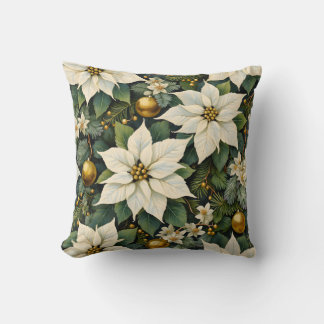 Almofada Christmas White Poinsettia Pillow