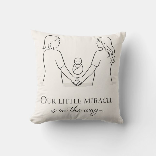 Almofada Chuva de bebê para duas mães  (Frente)