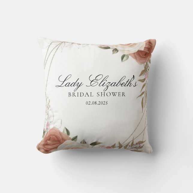 Almofada Chuva de Noiva Florais Roxos Orçamento Bridgerton (Frente)