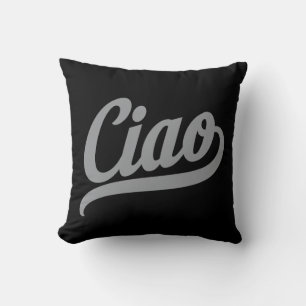 Almofada Ciao Script (Cinzas)