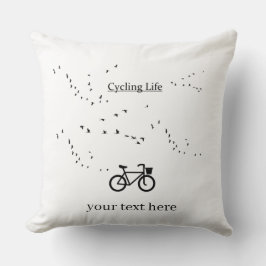 Almofada Ciclismo da vida, livre como um pássaro personaliz