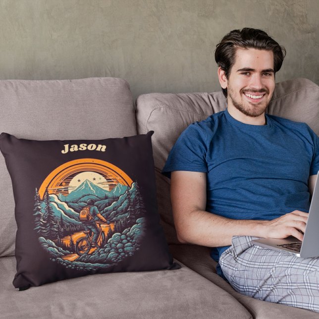 Almofada Ciclo de vida, retro personalizável (Criador carregado)